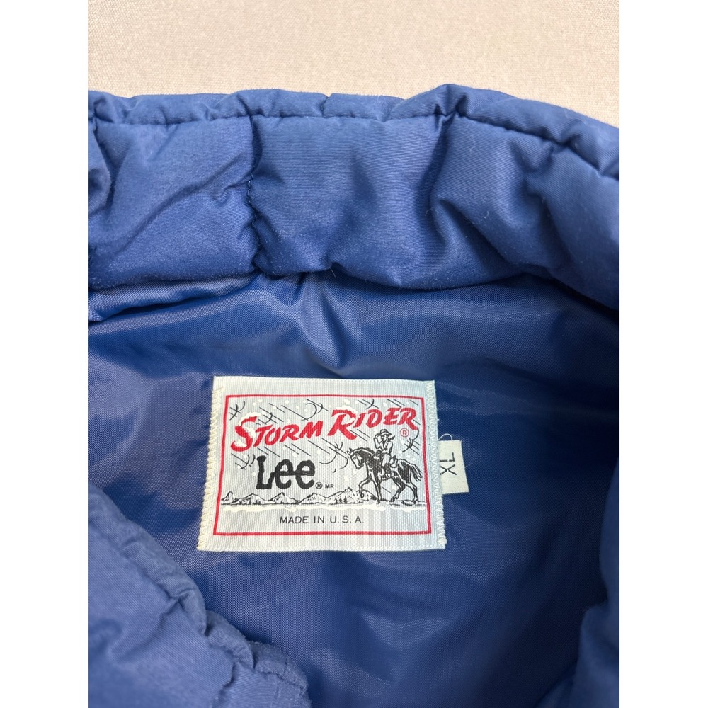 Vintage Lee Storm Rider Puffer Vest Mens XL Navy Blue Quilted Western USA - Picture 6 of 6